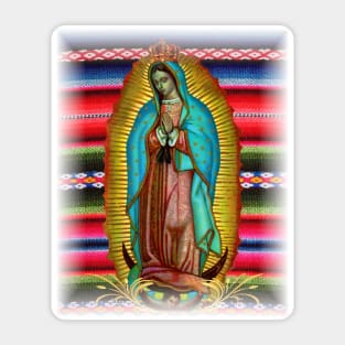 Our Lady of Guadalupe Virgin Mary Zarape Red Sticker